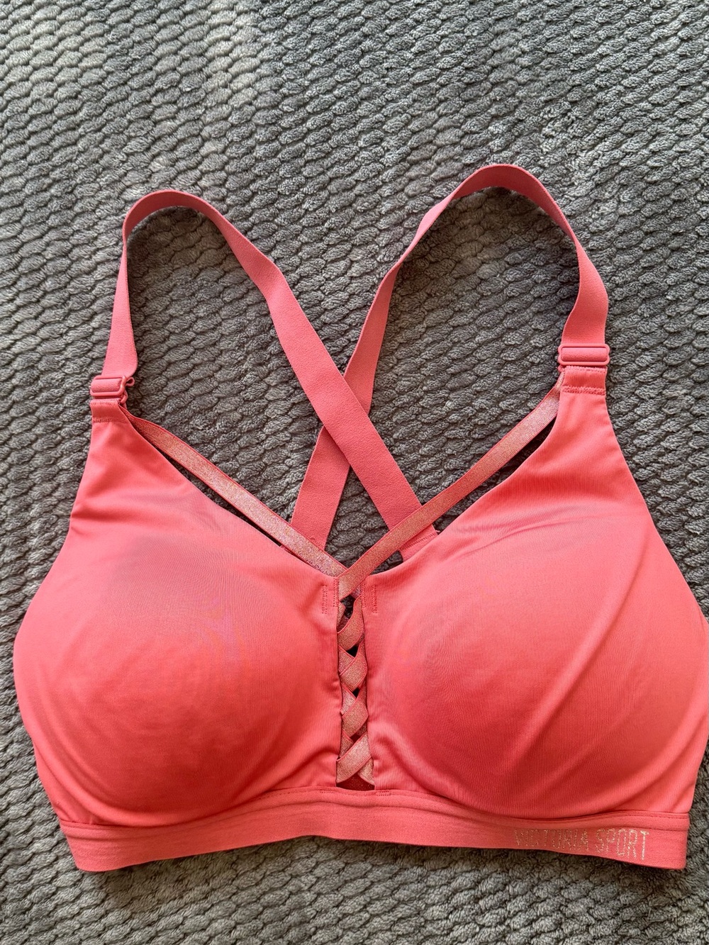 Victoria's Secret Pink Strappy Crisscross Sports Bra 34D/D75